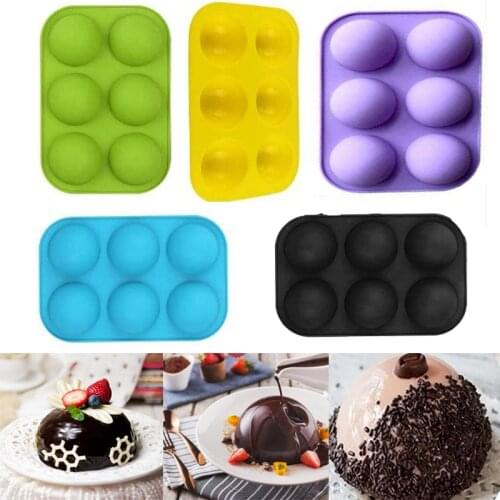 Half Ball Sphere Silicone Soap Molds Bakeware Pan Cake Decorating Tools Pudding Jelly Chocolate Fondant Mould Biscuit Tool 1pc