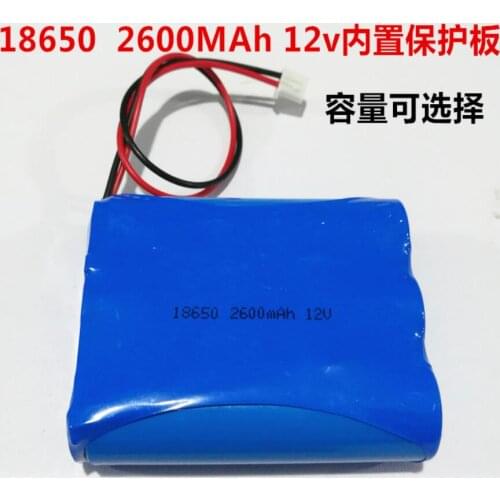 12V Battery 3S1P 12.6V/11.1V 2500mAh 18650 Lithium-ion Battery Pack with 5A BMS for Backup Power Ups Camerar Etc