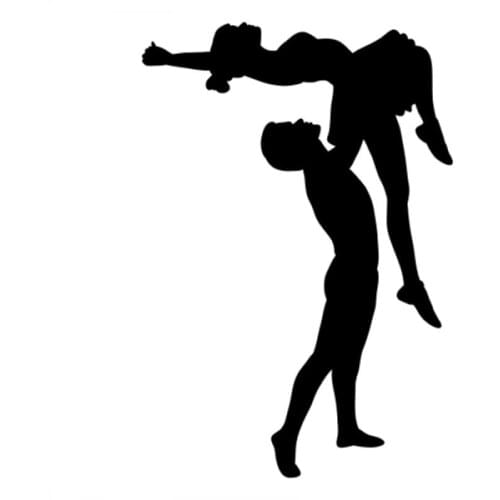 18x13cm Ballerina Lover ballet Lifting action Dance for two Vinyl Car Decal Car Trunk Lip Logo Modern Unique Stickers CL347