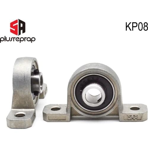 2PCS KP08 Bore 8mm Ball Bearing Pillow Zinc Alloy Block Mounted Self Align Support for 3D Printer DIY Parts for T8 Lead Screw