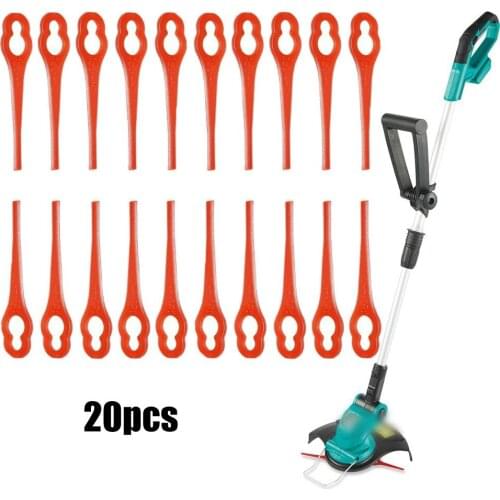 20pcs Plastic Blades Grass Strimmer Plastic Cutter Blades For AT 18Li, BG-CT 18Li, GATE 18Li, GC-CT 18/24 Li Power X-Change