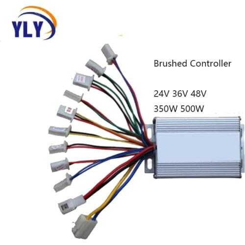 24/36/48V 350W/500W Brush Motor Controller Scooter Wheel Brushed Speed Controller for Electric Bicycle Tricycle