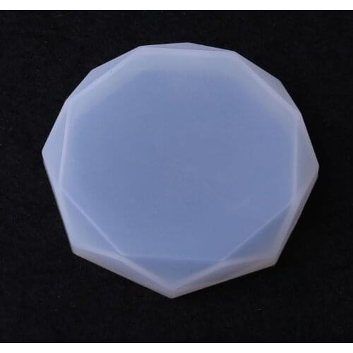 4 Pcs/set Crystal Epoxy Mold DIY Cup Pad Heart Rhombus Shape Coaster Molds High Mirror Handmade Silicone Mould