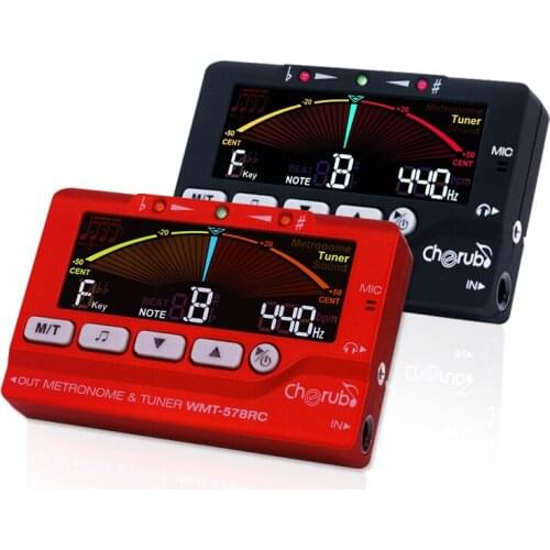Musical Instrument Accessories Flute Tuner Red And Black Wind instrument Tuner Precise Saxophone Tuner Cherub WMT578RC