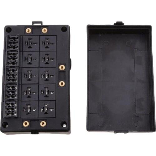 Car Blade Fuse Holder Relay Socket Black Box 18 Way Blade Fuse Holder Car Automotive Insurance For Automotive Marine