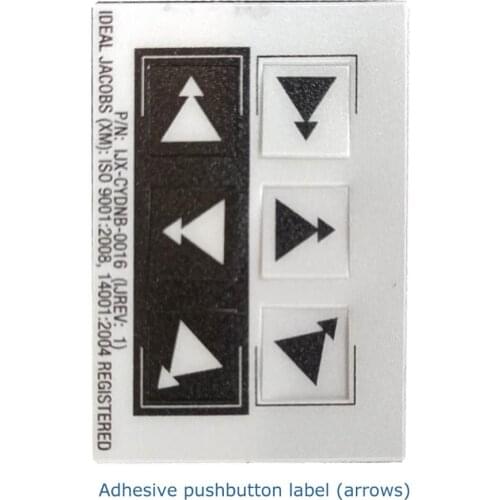 Wireless industrial crane radio remote control keypad push buttons self-adhesive dual speed or single speed labels with arrows