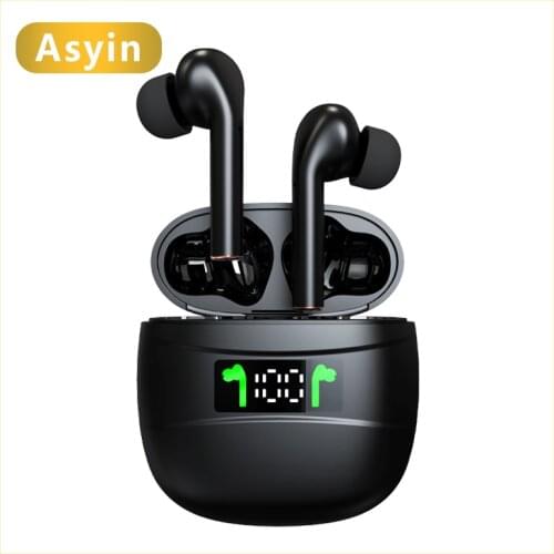 Earphone Wireless Bluetooth Earset Sports Stereo Handsfree Bluetooth Earphones LED Display With Charging Box for smartphone
