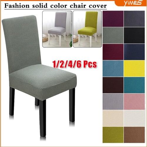 Kitchen chair covers Super Soft Jacquard Dining Chair Cover Spandex Elastic Chair Slipcover Case For chair covers Home Decor