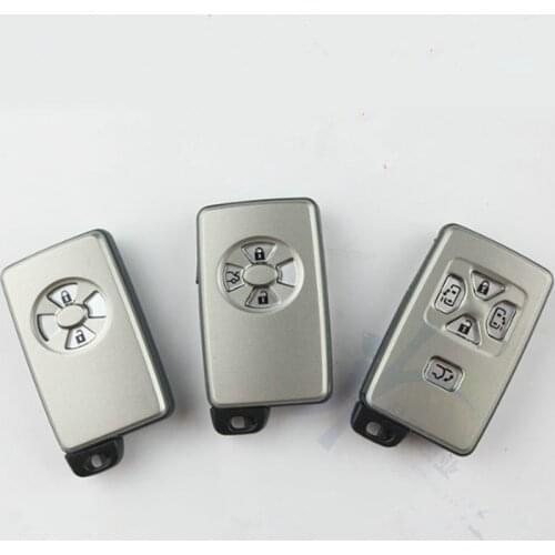 DAKATU 2/3/5 Button Smart Remote Key Shell Case For Toyota Previa Alphard Prius Reiz RAV4 Replacement Smart Card FOB Case Cover