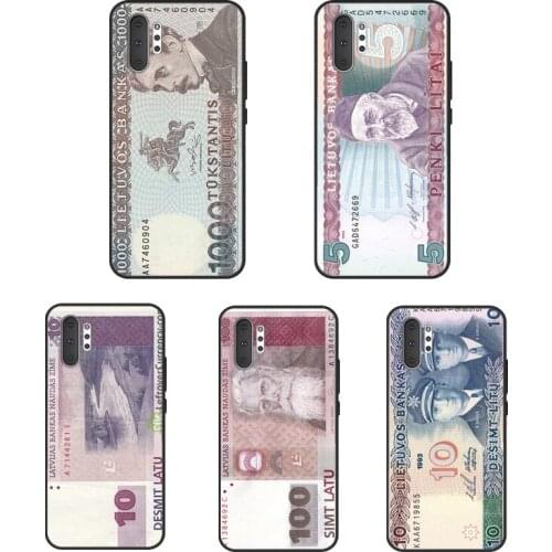 Lithuania Litas Money For Samsung Galaxy S20 FE S8 S9 S10 Plus S10e Note 10 Plus Note 20 S21 Ultra Phone Case