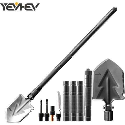 D10-57 Multi-purpose Outdoor Military Tactical Camping Shovel Tools Multitool Folding Shovel Fishing Snow Car Emergency Survival