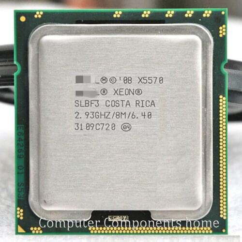 Intel xeon X5570 processor intel x5570 CPU (2.93GHz 8MB 6.4GT/s Quad-Core) LGA 1366 Server CPU work on X58 motherboard