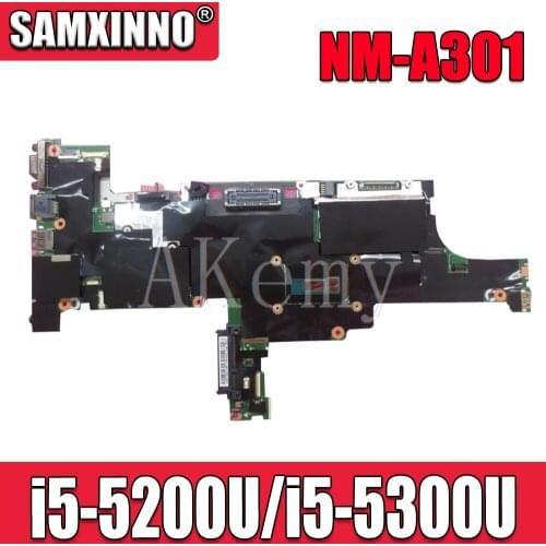For Lenovo T450s Laptop Motherboard AIMT1 NM-A301 00HT736 i5-5200u CPU 4GB RAM MainBoard Full Tested Free Shipping