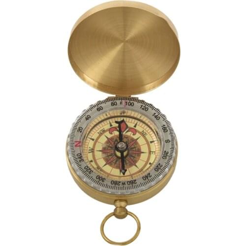 Classic Brass Pocket Watch Style Camping Compass
