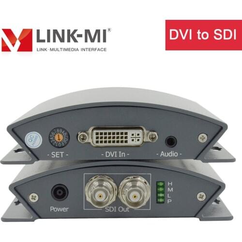 LINK-MI PDS01 Professional DVI to 3G SDI Converter Support Frequency-conversion Function DIP Switch SDI Video Output Signal