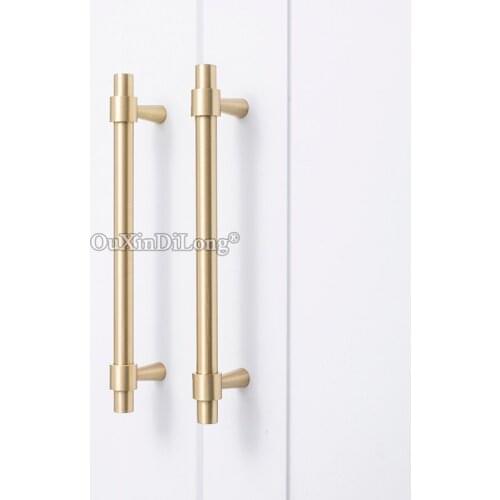 2PCS Solid Brass European American Furniture Handles Drawer Pulls Cupboard Wardrobe Shoe Kitchen TV Cabinet Pulls Handles Knobs