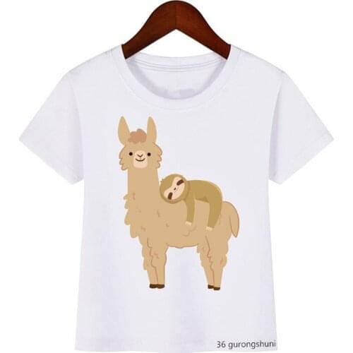 Cartoon Sheep Pattern Kawaii Kids T Shirt Girls T-shirt Cute Boys/girls Casual Short-sleeved Summer Tops Children Clothing