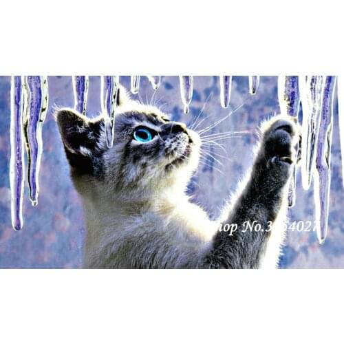 Full square diamond painting animal full square DIY diamond cross stitch mosaic home decoration kit cat SA5