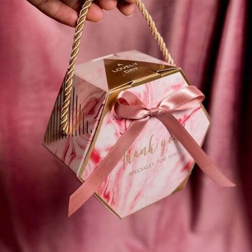 2020 hot style married article the new pink gray marble INS wind married joyful box carrying a boxes wedding Lovers baby party