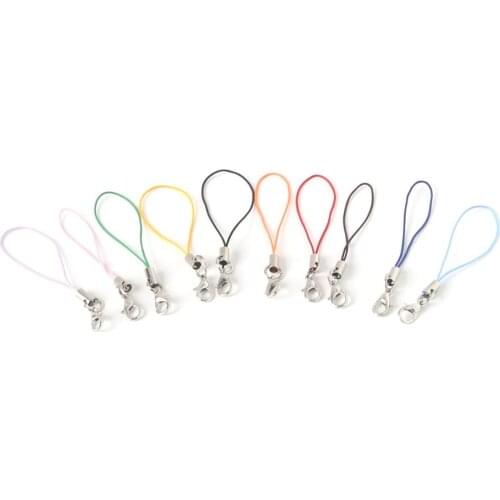 100 PCs Mixed Cell Phone Lanyard Strap 0.7mm Cords W/Lobster Clasp