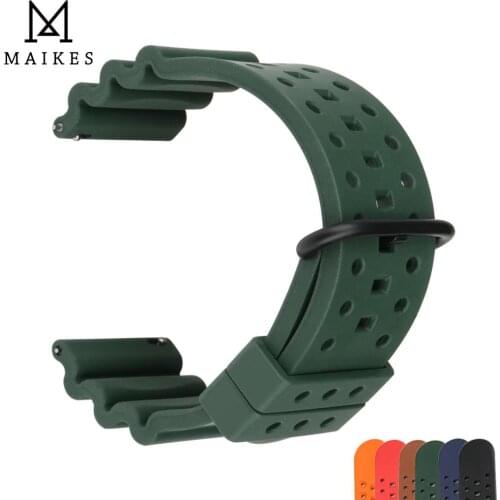 MAIKES Hot Sell Fluorine Rubber Quick Release Watchbands 20mm 22mm 24mm Women Men Rubber Watch Band Strap Watch Accessories