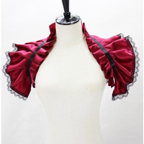 Gothic Style Detachable Collar Female Fashion Folded Court Temperament Autumn Winter Lace Edge Satin Stage Perform Accessories