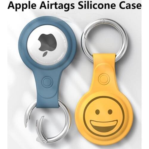 For Apple Airtags Keyrings Silicone Protective Sleeve Tracker Self Defense Keychain Anti-lost Device Keychain Protective Sleeve