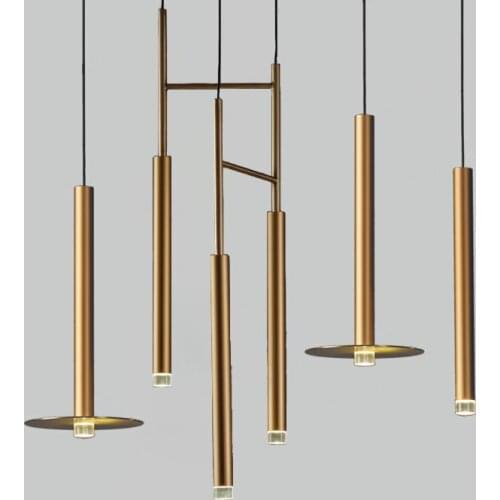 Modern Creative Adjustment Single Head E14 Pendant Lamp Nordic Diy Combination Metal Pulley Design Bedroom Decoration Led Light