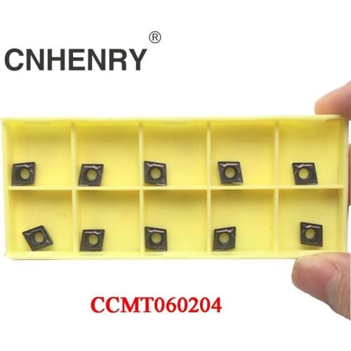 Lathe Machining Tools Turning Cutter 10pcs/Set CCMT060204 Carbide Inserts Lathe Cutter CNC Blade For Turning