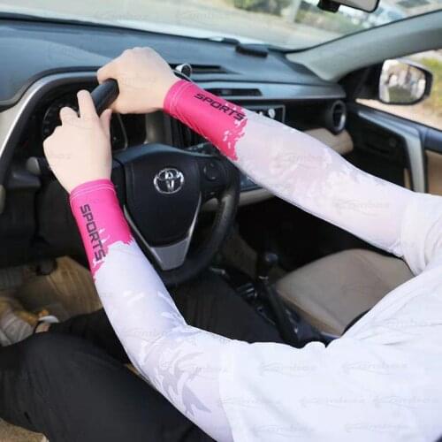 Ice Fabric Breathable UV Protection Running Arm Sleeves Fitness Basketball Elbow Pad Sport Cycling Outdoor Arm Warmers Armguards