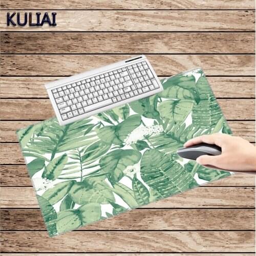 XGZ Green Leaf Printed Mouse Pad Rubber Bottom Fast Smooth Surface for Gamers Home Office Desktop PC Laptop Keyboard Mousepad