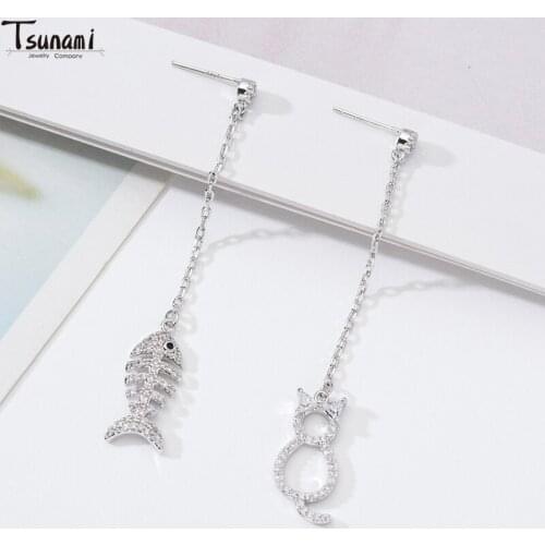 2021 New Arrived Silver Plated Wing Stylist Crystal Earrings Drop Dangle Ear Stud For Women Long Cuff Earring Bohemia Jewelrys