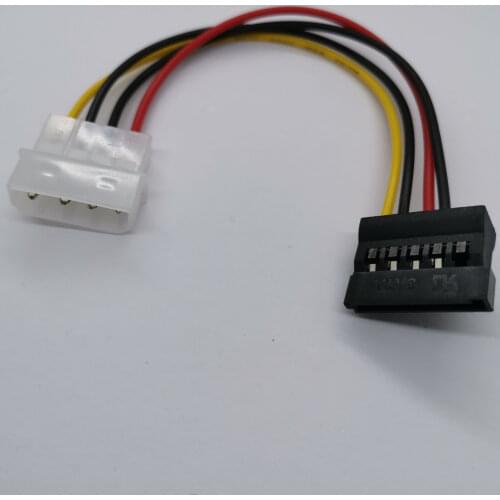 1pc 4 pin Male IDE Molex to ATA 15P Female SATA Power Extension Cable Connectors Computer connection and plug in