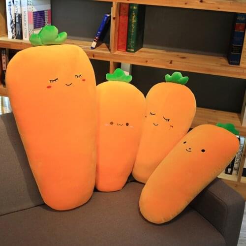 1pc 50/70CM Cute Cartoon Carrot Plush Toys Stuffed Soft Vegetable Pillow Kawaii Dolls for Children Girls Sleeping Cushion Gifts