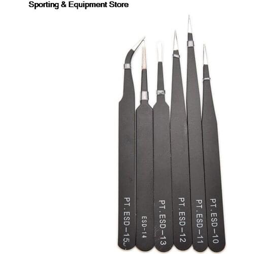 1 PCS VETUS BGA ESD Antistatic Tweezers ESD-10/ESD-11/ESD-12/ESD-13/ESD-14/ESD-15 6 Styles Wholesale