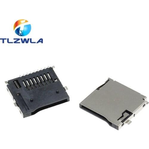 100pcs/lot 9pin Micro SD card slot connectors, size 14*15mm TF card deck, fit for phone, tablet, Vehicle Navigation The pop-up