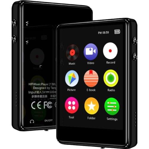 2.4inch full touch screen Bluetooth 5.0 mp4 player built-in speaker with e-book FM radio voice recorder video playback