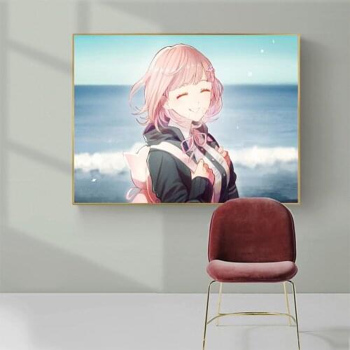 5D Diamond Painting Anime Picture Cure Smiling Girl Danganronpa Home Decor Full Square Game Character Bead Cross Stitch Wall Art