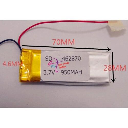 Best battery brand Size 462870 3.7V 950mah tablet battery with Protection Board For MP4 MP5 GSP Digital Product