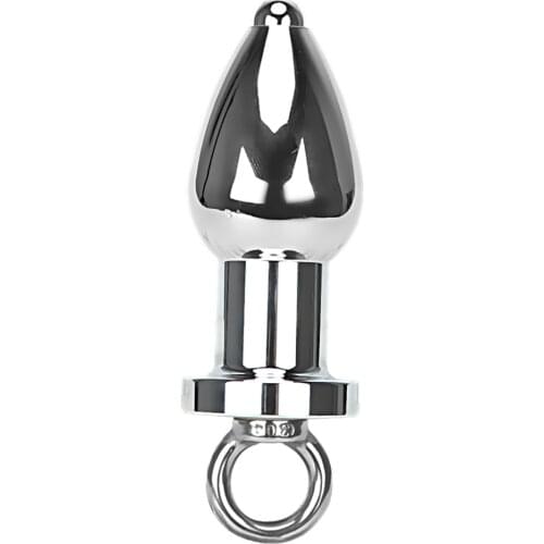 IKOKY Sex Toys for Men Women Ring Handheld Anal Plug Erotic Toys Anal Cleaning Stainless Steel Adult Products Butt Plug