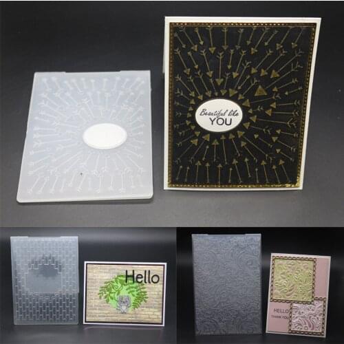 AZSG 2019 new product 3D creative embossed sheet DIY Paper Cutting Dies Scrapbooking Plastic Embossing Folder