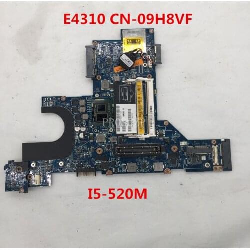 Free shipping For Latitude E4310 Laptop motherboard CN-09H8VF 09H8VF 9H8VF With I5-520M CPU DDR3 working well
