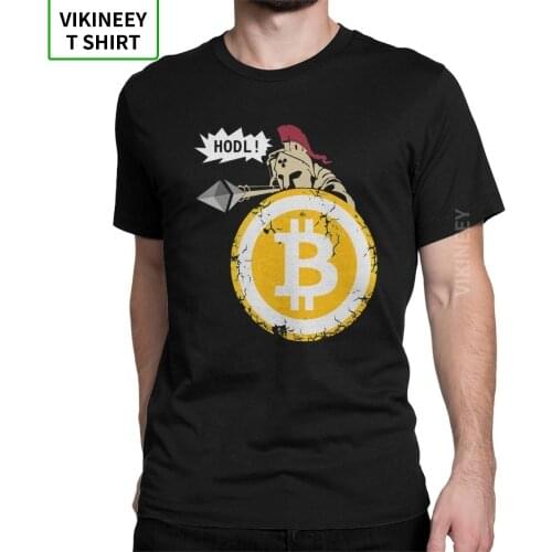 Bitcoin HODL Your Cryptos Cryptocurrency Funny T Shirt for Men Short Sleeves Clothes New Arrival Tee Shirt 100% Cotton T-Shirt