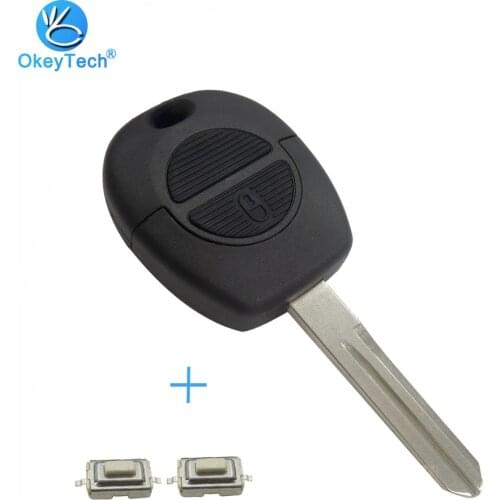 OkeyTech 2 Button Uncut A32/A33 Blade & 2 Micro Switch Remote Key Shell Cover for Nissan Primera Micra Terrano Almera X Trail