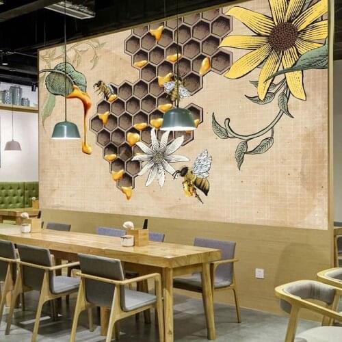 New Restaurant Decorative Wallpaper Designs Dining Coffee Shop Hotel Mural Background Waterproof Durable Any Size Papel De Pared