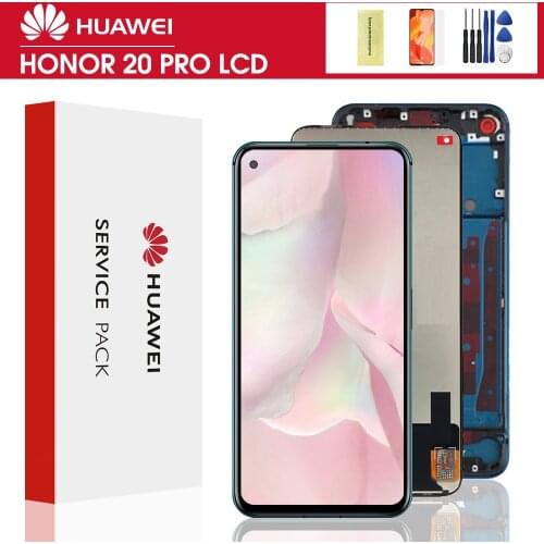 Original 6.26'' Display with Frame Replacement For Huawei Honor 20 Pro LCD Touch Screen Digitizer Assembly YAL-AL10 YAL-L41 LCD