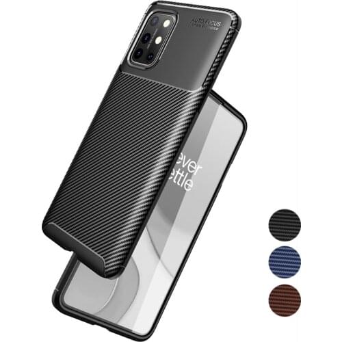 For Oneplus 8T Case Soft Silicone Anti-knock Bumper Matte Carbon Fiber Back Cover One Plus 8 T Pro Phone Case For Oneplus 8T