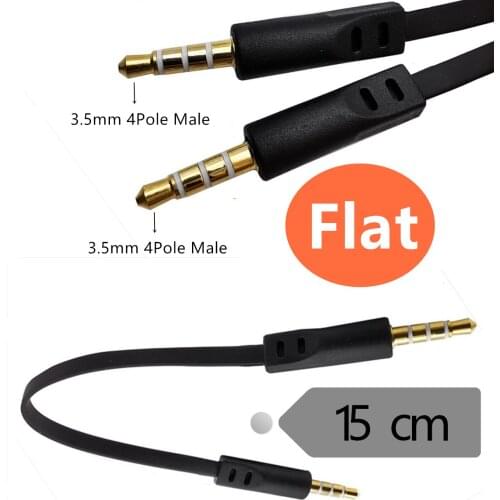 ERE3.5mm Audio 4-Pole Stereo Auxiliary Aux TRRS Jack Male to Male Cord Compatible for iPhone, iPad,Tablets, Headphones, Speaker