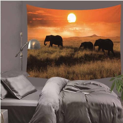 Tapestry The Setting Sun Printed Wall Hanging Tapestry Beach Throw Towel Mat Blanket Tablecloth