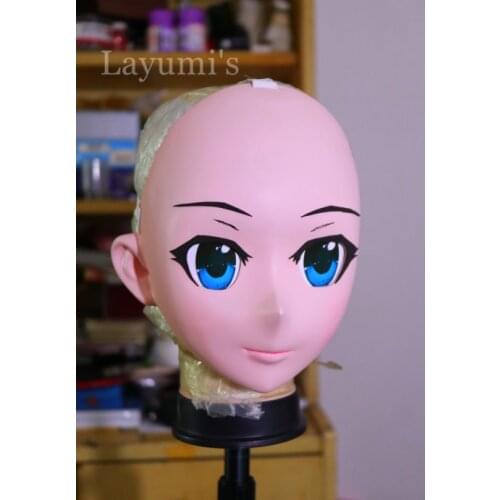 JW-Mask 23) Kigurumi Transsexuals Beauty Makeup Cosplay Silicone Half Head Mask Anime Kigurumi Masks Crossdresser BJD Doll